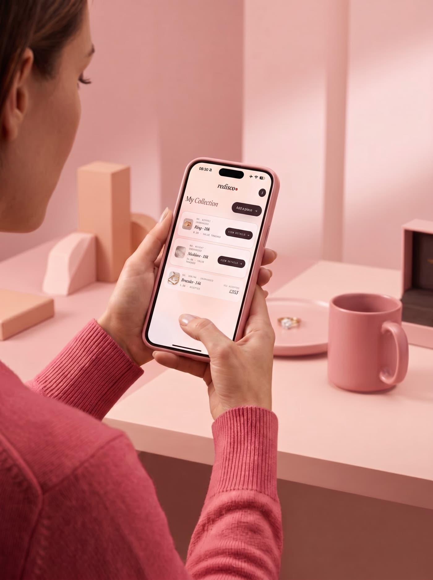 The Redisco app breaking down the valuation to one clear number you receive